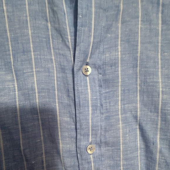 WNU “The Boyfriend” Linen Shirt in Sky Blue ASO Meghan Markle - Picture 8 of 15